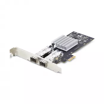 StarTech.com 2-poorts GbE SFP-netwerkkaart, PCIe 2.0 x1, Intel I350-AM2 2x 1GbE-controller, 1000BASE koper/glasvezel, dual-port Gigabit Ethernet NIC, desktop/server backplanes - Windows en Linux compatibel