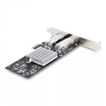 StarTech.com 2-poorts GbE SFP-netwerkkaart, PCIe 2.0 x1, Intel I350-AM2 2x 1GbE-controller, 1000BASE koper/glasvezel, dual-port Gigabit Ethernet NIC, desktop/server backplanes - Windows en Linux compatibel