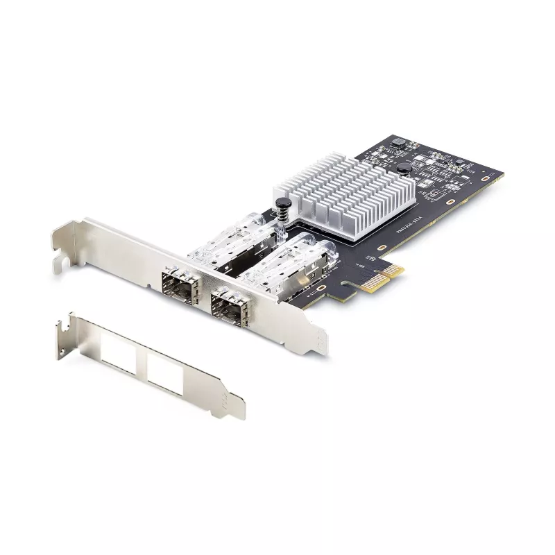 StarTech.com 2-poorts GbE SFP-netwerkkaart, PCIe 2.0 x1, Intel I350-AM2 2x 1GbE-controller, 1000BASE koper/glasvezel, dual-port Gigabit Ethernet NIC, desktop/server backplanes - Windows en Linux compatibel