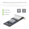 StarTech.com 4-poorts GbE SFP-netwerkkaart, PCIe 2.0 x2 (x4, x8, x16 compatibel), Intel I350-AM4 4x 1GbE-controller, 1000BASE koper/glasvezel, desktop/server quad-port Gigabit Ethernet NIC - Windows & Linux