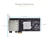 StarTech.com 4-poorts GbE SFP-netwerkkaart, PCIe 2.0 x2 (x4, x8, x16 compatibel), Intel I350-AM4 4x 1GbE-controller, 1000BASE koper/glasvezel, desktop/server quad-port Gigabit Ethernet NIC - Windows & Linux