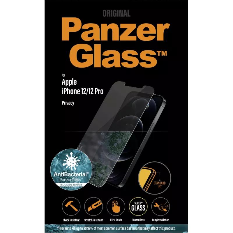 PanzerGlass ® privacy-displayscherm iPhone 12 | 12 Pro | Standard Fit