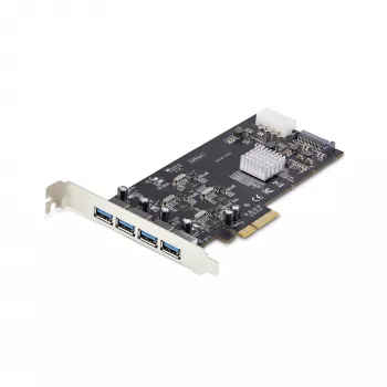 StarTech.com 4-poorts USB PCIe-kaart, USB 3.2 5 Gbit/s, PCI Express-uitbreidingskaart met 4 onafhankelijke USB-controllers, 4 USB-A-poorten, Windows/macOS/Linux