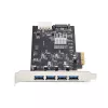 StarTech.com 4-poorts USB PCIe-kaart, USB 3.2 5 Gbit/s, PCI Express-uitbreidingskaart met 4 onafhankelijke USB-controllers, 4 USB-A-poorten, Windows/macOS/Linux