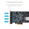 StarTech.com 4-poorts USB PCIe-kaart, USB 3.2 5 Gbit/s, PCI Express-uitbreidingskaart met 4 onafhankelijke USB-controllers, 4 USB-A-poorten, Windows/macOS/Linux