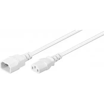 Microconnect PE040605W stroomkabel wit 0,5 m C14-koppeling C13-koppeling