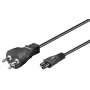 Microconnect PE120805 stroomkabel zwart 0,5 m stekker type K C5-koppeling