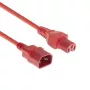 Microconnect PE1415R18 stroomkabel rood 1,8 m C14 female connector C15 female connector