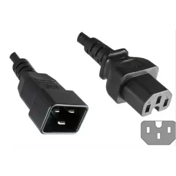 Microconnect PE152018 stroomkabel zwart 1,8 m C20 female connector C15 female connector