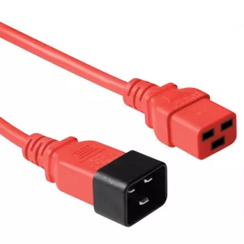 Microconnect PE2019R09 stroomkabel rood 0,9 m C20 female connector C19 female connector