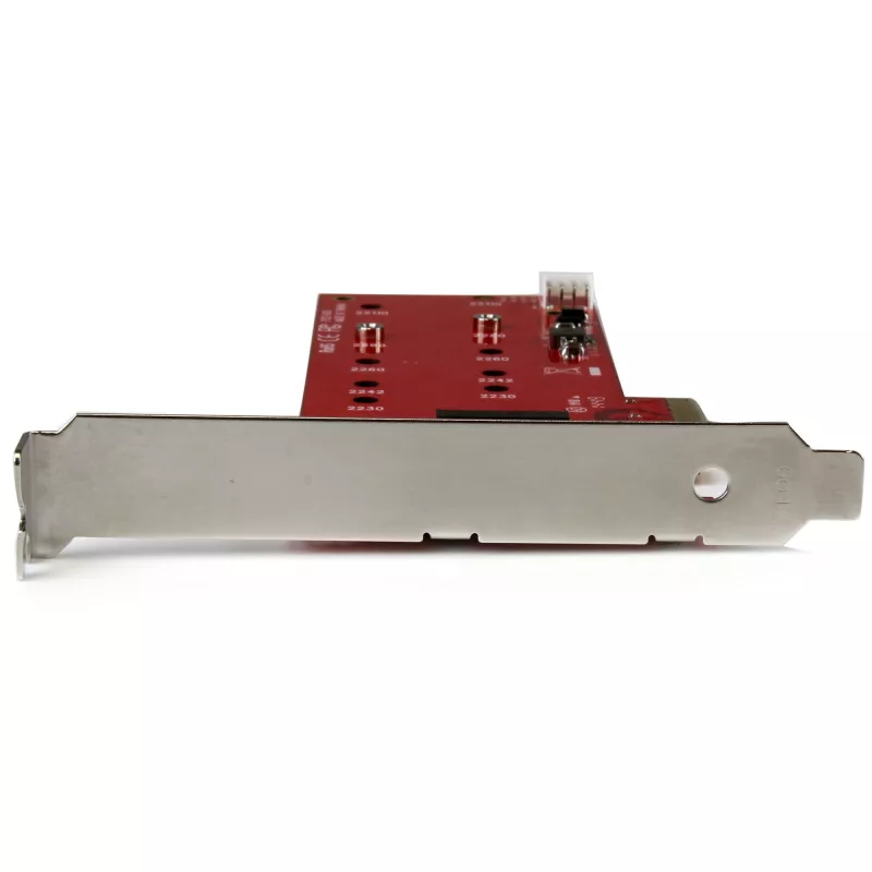 StarTech.com 2x M.2 SATA SSD-controllerkaart – PCIe, PCIe, M.2, full-height / low-profile, PCI 2.0, rood, CE, FCC, TAA