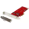 StarTech.com 2x M.2 SATA SSD-controllerkaart – PCIe, PCIe, M.2, full-height / low-profile, PCI 2.0, rood, CE, FCC, TAA