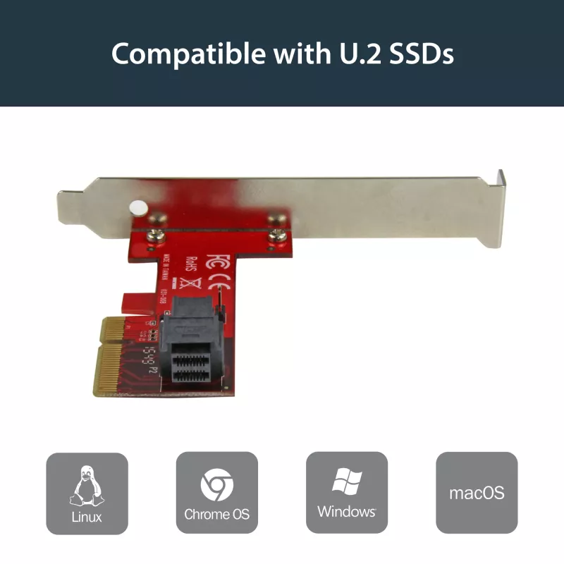 StarTech.com x4 PCI Express naar SFF-8643 adapter voor PCIe NVMe U.2 SSD