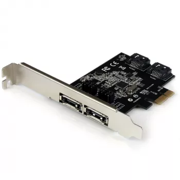 StarTech.com 2-poorts PCI Express SATA 6 Gbit/s eSATA-controllerkaart – dual-port PCIe SATA III-kaart – 2 int/2 ext