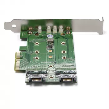 StarTech.com 3-poorts M.2 SSD (NGFF) adapterkaart – 1 x PCIe (NVMe) M.2, 2 x SATA III M.2 – PCIe 3.0