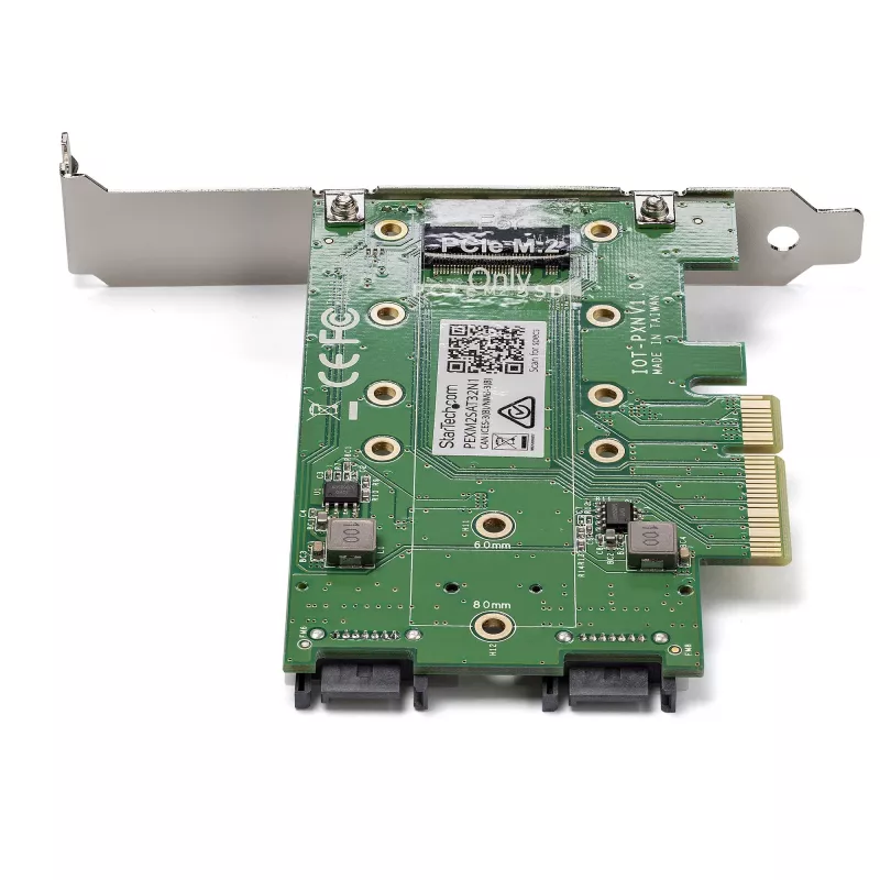 StarTech.com 3-poorts M.2 SSD (NGFF) adapterkaart – 1 x PCIe (NVMe) M.2, 2 x SATA III M.2 – PCIe 3.0