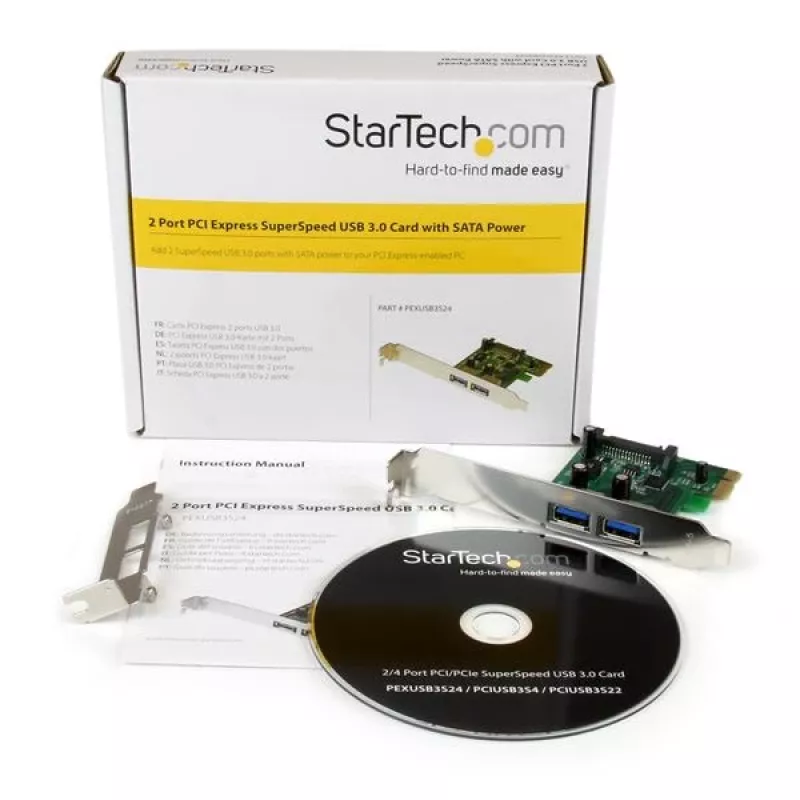 StarTech.com 2 poorts PCI Express (PCIe) SuperSpeed USB 3.0-kaart PEXUSB3S24