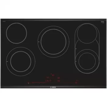 Bosch Serie 8 PKM875DP1D kookplaat zwart, roestvrij staal inbouw keramische kookplaat 5 zones