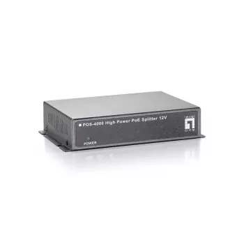 LevelOne Fast Ethernet high-power-PoE-splitter, 12V DC-uitgang