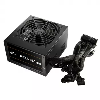 FSP HEXA 85+ PRO 350W voeding ATX ATX2.5 zwart, 350 W, 100 - 240 V, 50 - 60 Hz, 5 - 2 A, actief, 85 W
