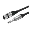 Vivolink PROAUDXLRFJACK3 audiokabel 3 m XLR 6,35 mm zwart