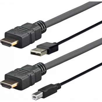 Vivolink PROHDMIUSBAB5AMP videokabel-adapter 5 m HDMI + USB Type-A HDMI + USB Type-B zwart