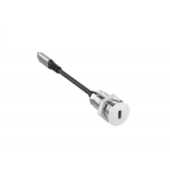 Vivolink PROUSBCMF0.3SOCKET-W USB-kabel USB 3.2 Gen 2 (3.1 Gen 2) 0,3 m USB-C wit