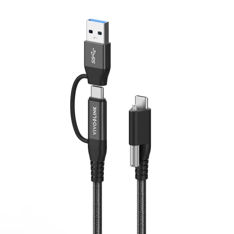 Vivolink PROUSBCMM1.5ADP USB-kabel USB 3.2 Gen 2 (3.1 Gen 2) 1,5 m USB C zwart