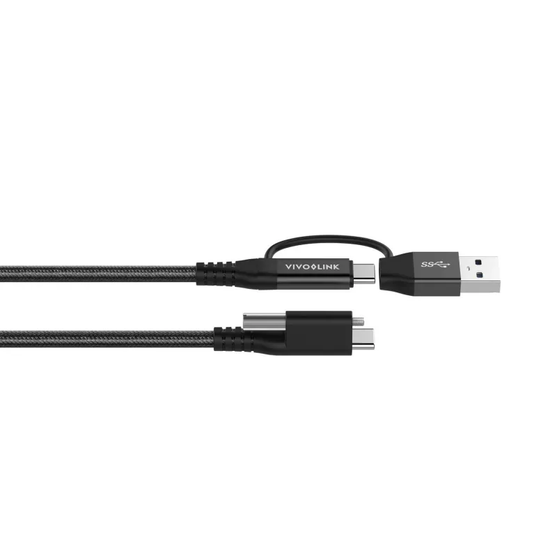 Vivolink PROUSBCMM1.5ADP USB-kabel USB 3.2 Gen 2 (3.1 Gen 2) 1,5 m USB C zwart