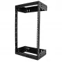 StarTech.com 18U 19 inch wandmontage netwerkrack – verstelbare diepte 12-20 inch 2-posts open frame serverrack voor AV/data/IT-communicatie/computerapparatuur/switch met kooimoeren & schroeven