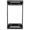 StarTech.com 18U 19 inch wandmontage netwerkrack – verstelbare diepte 12-20 inch 2-posts open frame serverrack voor AV/data/IT-communicatie/computerapparatuur/switch met kooimoeren & schroeven