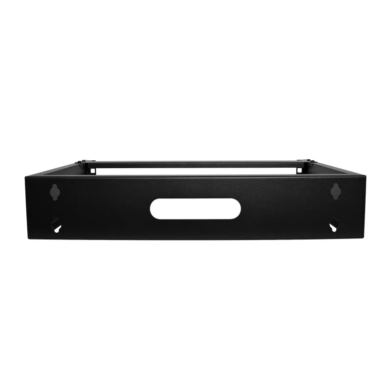StarTech.com RACK-2U-14-BRACKET 2U 19-inch netwerkrack voor wandmontage, 14 inch diep (laag profiel), patchpaneelbeugel, draagvermogen 35 kg (77 lbs), zwart