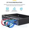 StarTech.com RACK-2U-14-BRACKET 2U 19-inch netwerkrack voor wandmontage, 14 inch diep (laag profiel), patchpaneelbeugel, draagvermogen 35 kg (77 lbs), zwart