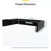 StarTech.com RACK-2U-14-BRACKET 2U 19-inch netwerkrack voor wandmontage, 14 inch diep (laag profiel), patchpaneelbeugel, draagvermogen 35 kg (77 lbs), zwart