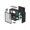 PC-behuizing DeepCool CC560 V2 midi tower zwart — ATX/microATX, gehard glas, RGB-front, 360mm front-radiator, 370mm GPU