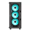 PC-behuizing DeepCool CC560 V2 midi tower zwart — ATX/microATX, gehard glas, RGB-front, 360mm front-radiator, 370mm GPU