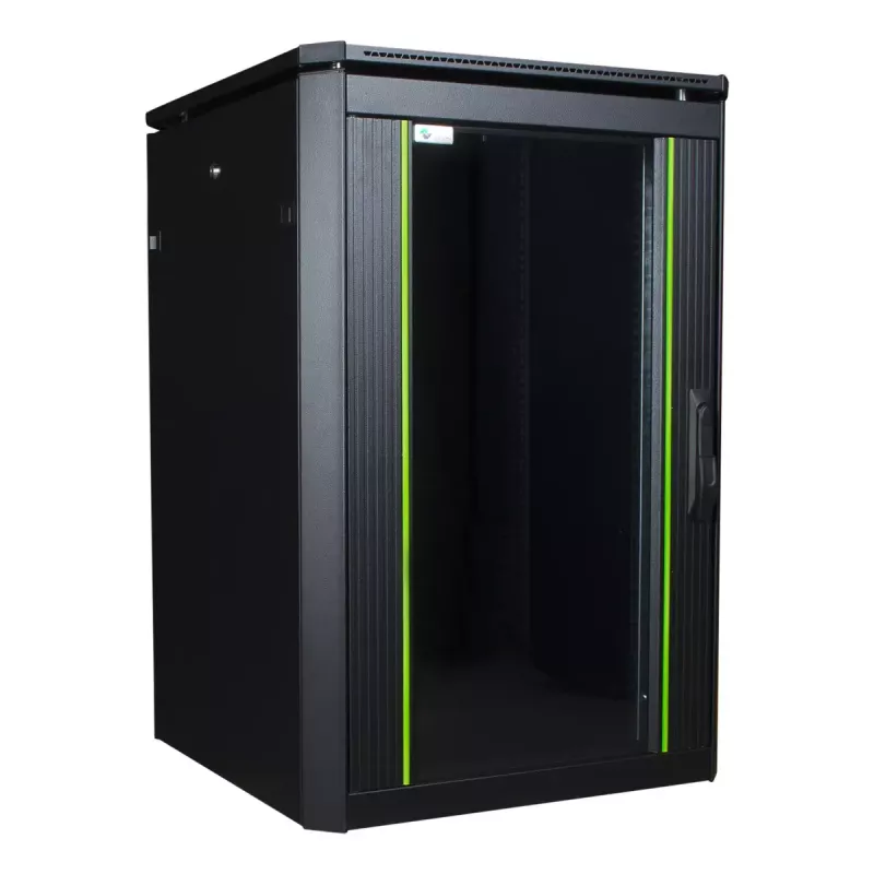 Vrijstaand rack LOGON RDL16U68BL 16U zwart 600 kg draagvermogen