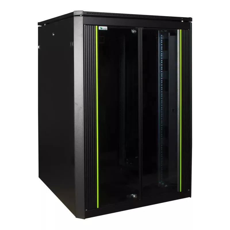 Vrijstaande rackkast LOGON RDL22U88BL 22U zwart 600 kg capaciteit