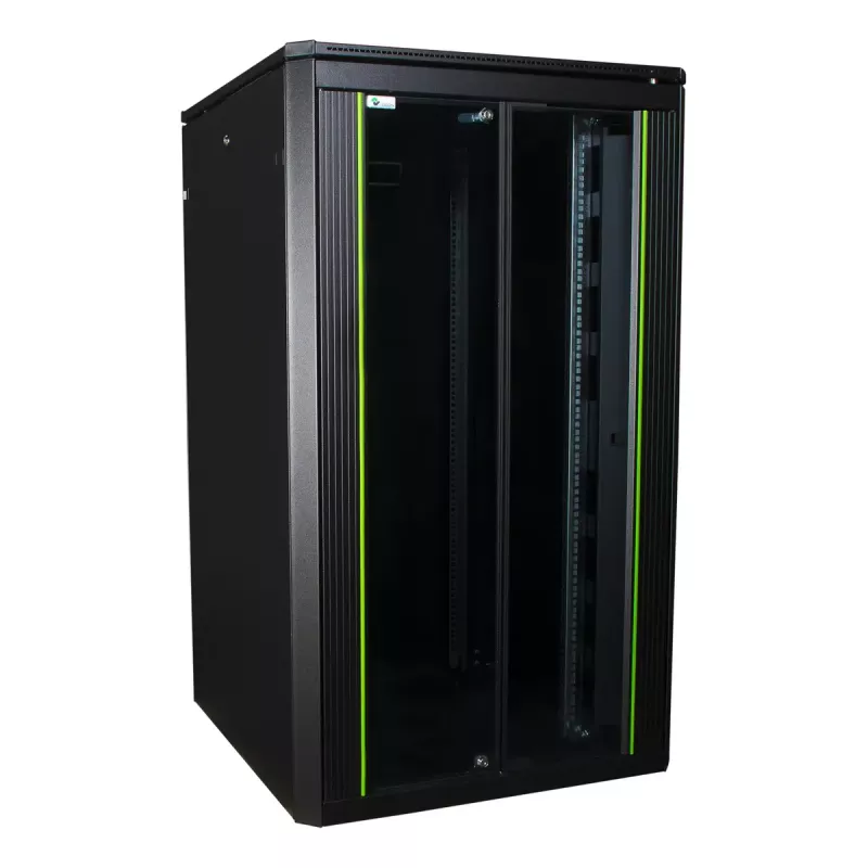 Vrijstaande rackkast LOGON RDL26U88BL 26U zwart 600 kg capaciteit