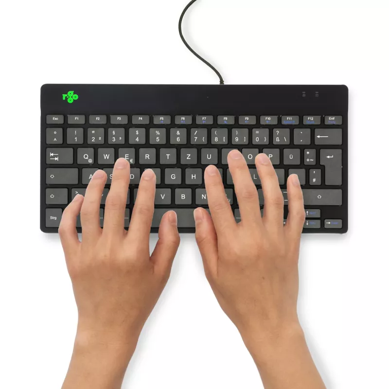 R-Go Tools ergonomisch toetsenbord R-Go Compact Break, compact toetsenbord met pauzesoftware, QWERTZ (DE), bedraad, zwart