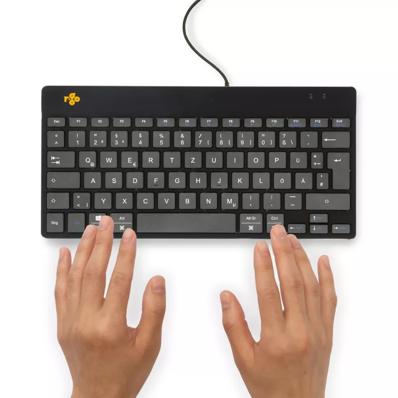 R-Go Tools ergonomisch toetsenbord R-Go Compact Break, compact toetsenbord met pauzesoftware, QWERTZ (DE), bedraad, zwart