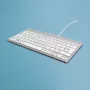 R-Go Tools ergonomisch toetsenbord R-Go Compact Break, compact toetsenbord met pauzesoftware, QWERTZ (DE), bedraad, wit