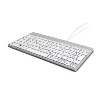 R-Go Tools ergonomisch toetsenbord R-Go Compact Break, compact toetsenbord met pauzesoftware, QWERTZ (DE), bedraad, wit