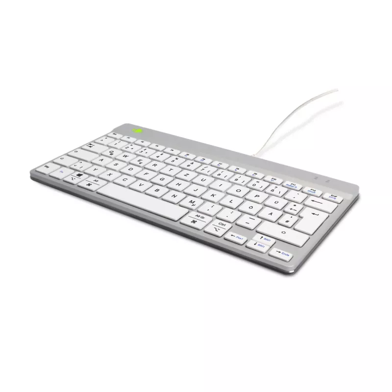 R-Go Tools ergonomisch toetsenbord R-Go Compact Break, compact toetsenbord met pauzesoftware, QWERTZ (DE), bedraad, wit