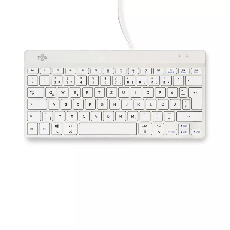 R-Go Tools ergonomisch toetsenbord R-Go Compact Break, compact toetsenbord met pauzesoftware, QWERTZ (DE), bedraad, wit