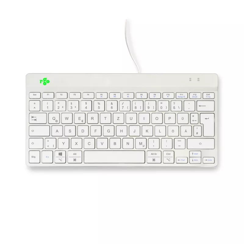 R-Go Tools ergonomisch toetsenbord R-Go Compact Break, compact toetsenbord met pauzesoftware, QWERTZ (DE), bedraad, wit