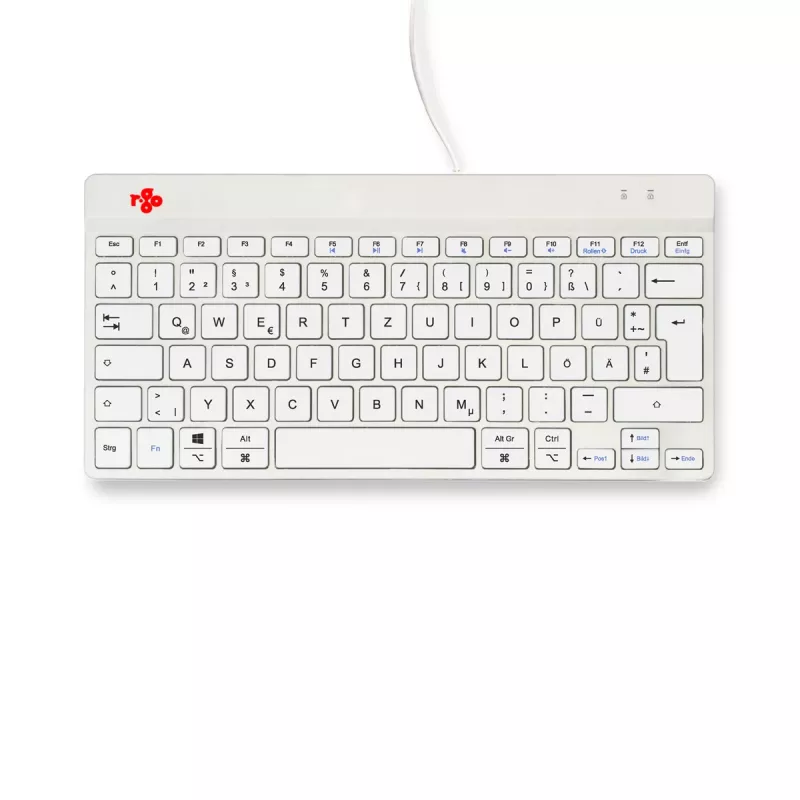 R-Go Tools ergonomisch toetsenbord R-Go Compact Break, compact toetsenbord met pauzesoftware, QWERTZ (DE), bedraad, wit