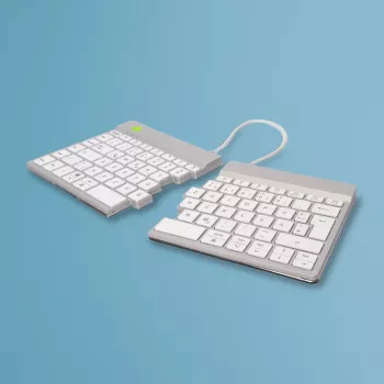R-Go Tools ergonomisch toetsenbord R-Go Split Break met pauzesoftware, ergonomisch gesplitst toetsenbord, QWERTZ (DE), Bluetooth, wit