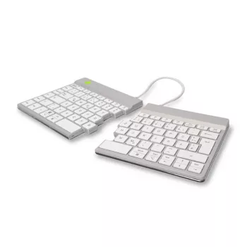 R-Go Tools ergonomisch toetsenbord R-Go Split Break met pauzesoftware, ergonomisch gesplitst toetsenbord, QWERTZ (DE), Bluetooth, wit