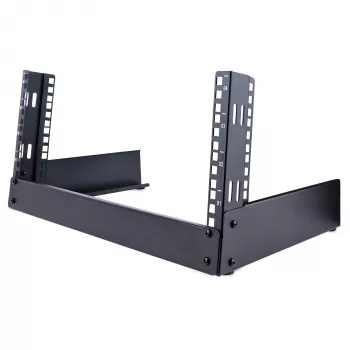 StarTech.com 2-paals 4HE desktop-serverrack, klein open-frame 19 inch computerrack, compact netwerkrack voor AV-/studio-/data-/IT-apparatuur – vrijstaand twee-paals rack voor thuis/kantoor